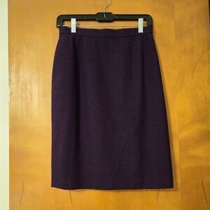 Escada Angora Wool Purple Pencil Skirt Size 36